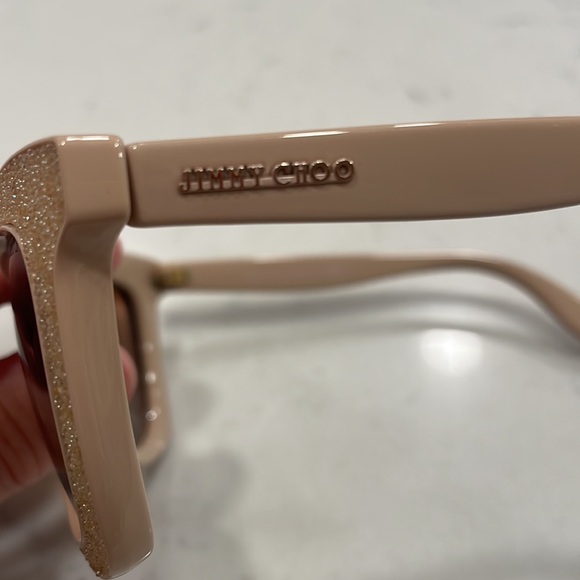 White gold glitter jimmy Choo sunglasses - Picture 2 of 7